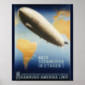 Vintage reis - Graf Zeppelin Poster (Voorkant)
