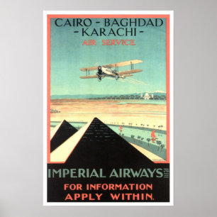 Vintage-reis, Imperial Airways Poster