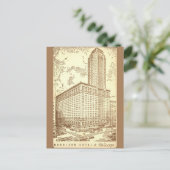 vintage-reis in Morrison Hotel Chicago Briefkaart (Staand voorkant)