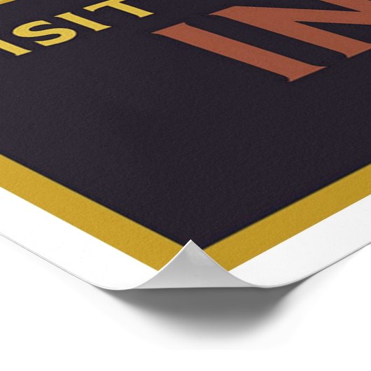 Vintage-reis, India Poster (Hoek)