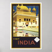 Vintage-reis, India Poster (Voorkant)