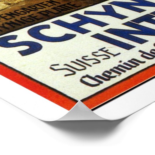 Vintage-reis, Interlaken Poster (Hoek)