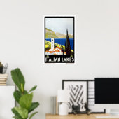 Vintage-reis, Italiaanse meren Poster (Thuiskantoor)