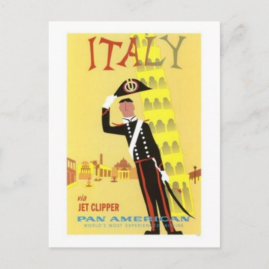 Vintage reis Italië - Briefkaart (Voorkant)