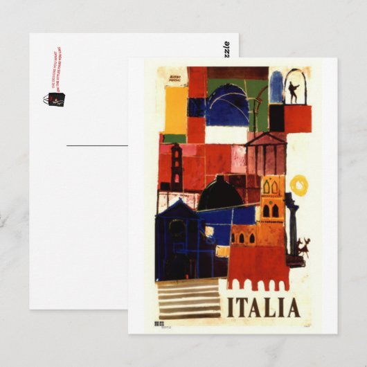 Vintage reis Italië - Briefkaart (Voorkant / Achterkant)