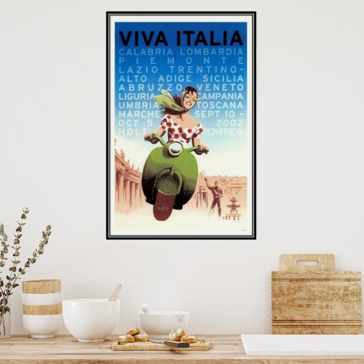 Vintage reis Italië - Poster (Keuken)