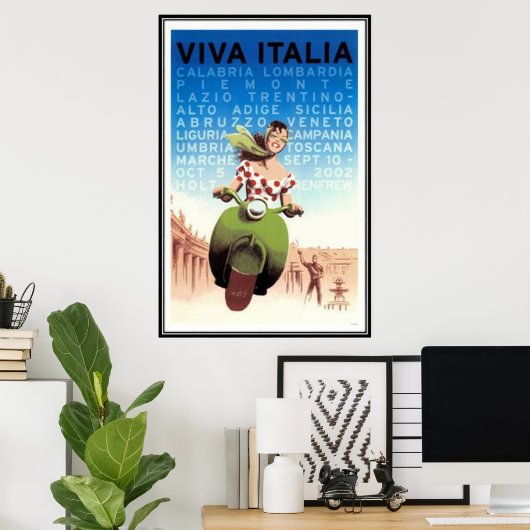 Vintage reis Italië - Poster (Thuiskantoor)