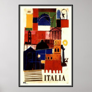 Vintage reis Italië - Poster
