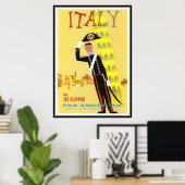 Vintage reis Italië - Poster (Thuiskantoor)