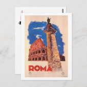Vintage Reis Italië, Rome - Briefkaart (Voorkant / Achterkant)