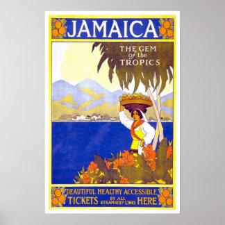 Vintage-reis, Jamaica Poster