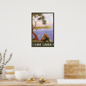 Vintage-reis, Lake Garda Poster (Keuken)