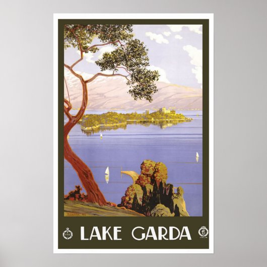 Vintage-reis, Lake Garda Poster (Voorkant)