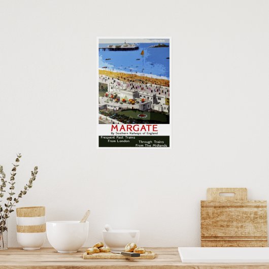 Vintage-reis, Margate Poster (Keuken)