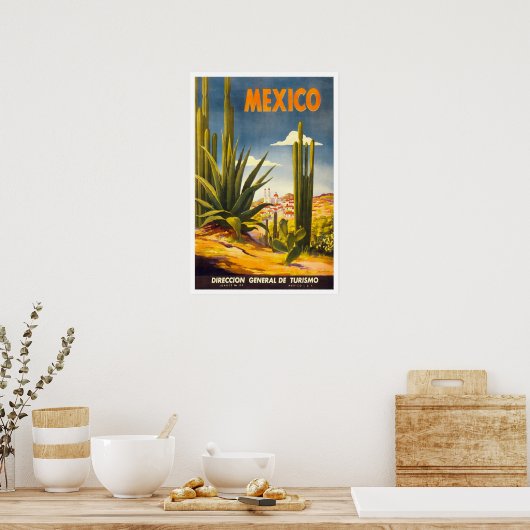 Vintage-reis, Mexico Poster (Keuken)