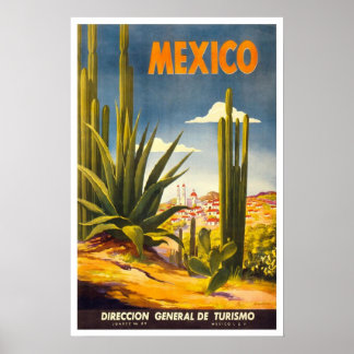 Vintage-reis, Mexico Poster