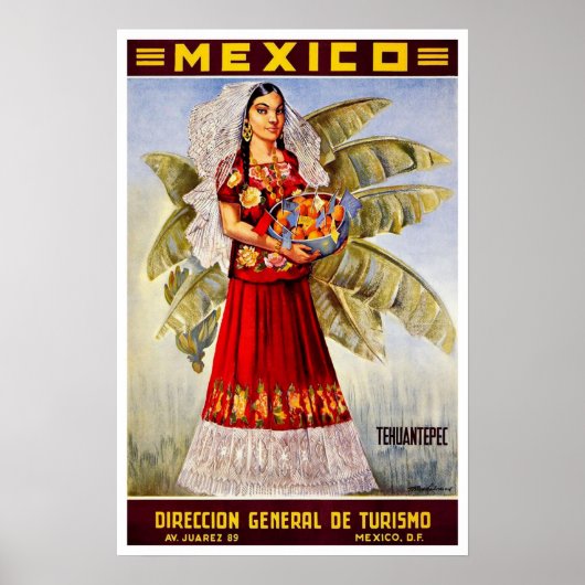 Vintage-reis, Mexico Poster (Voorkant)