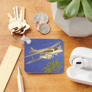 Vintage-reis naar Caïro, vliegtuig met straalvlieg Sleutelhanger