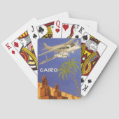 Vintage-reis naar Caïro, vliegtuig met straalvlieg Speelkaarten (Achterkant)