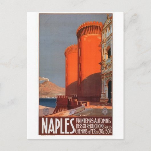Vintage Reis Napels, Rome - Briefkaart (Voorkant)