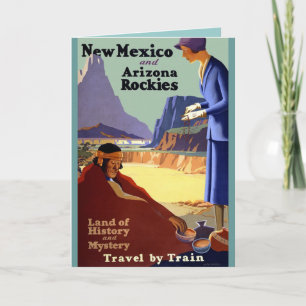 Vintage Reis - New Mexico en Arizona Rockies Kaart