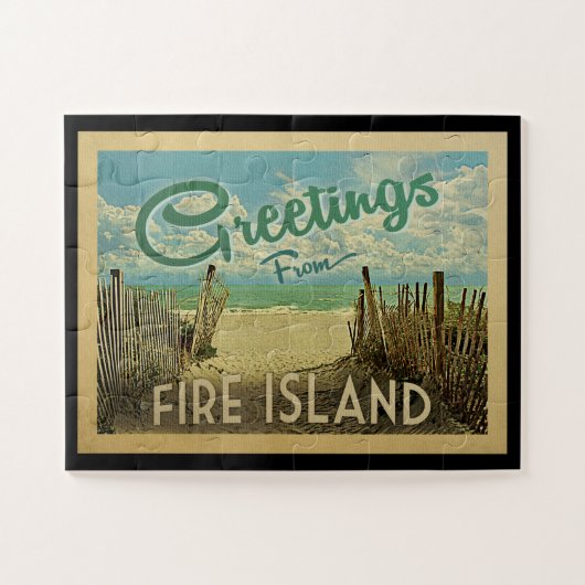 Vintage-reis op het eiland Fire Island Legpuzzel (Horizontaal)