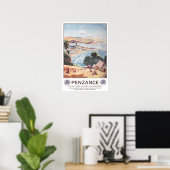Vintage reis, Penzance. Poster (Thuiskantoor)