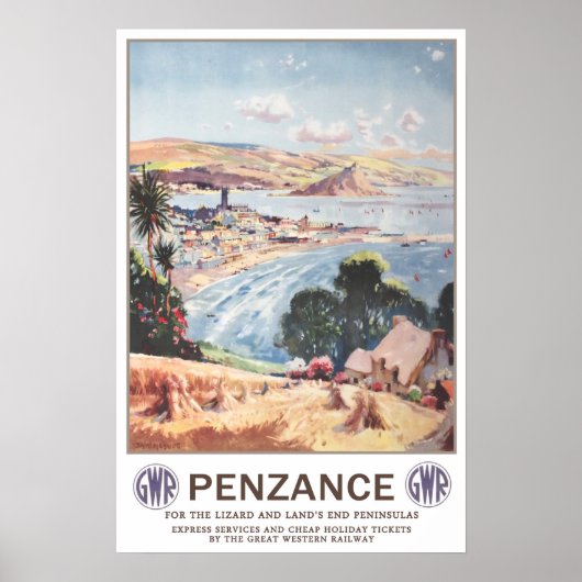 Vintage reis, Penzance. Poster (Voorkant)