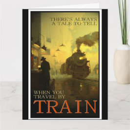Vintage-reis per trein kaart