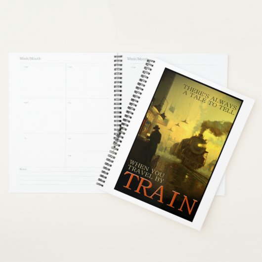 Vintage-reis per trein planner (Display)