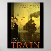 Vintage-reis per trein poster (Voorkant)