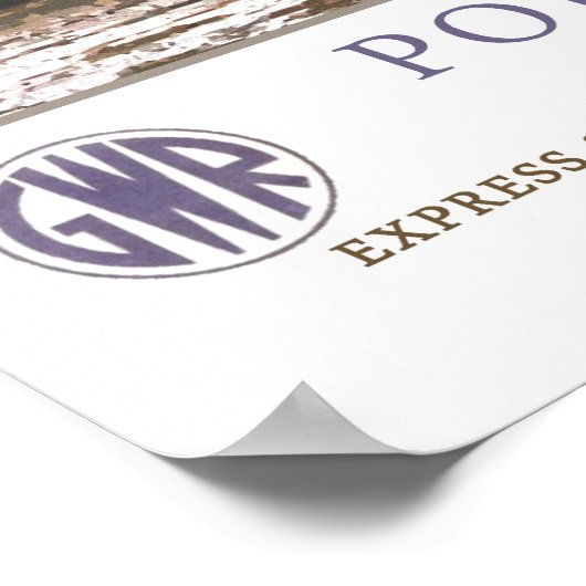 Vintage reis, Polperro. Poster (Hoek)