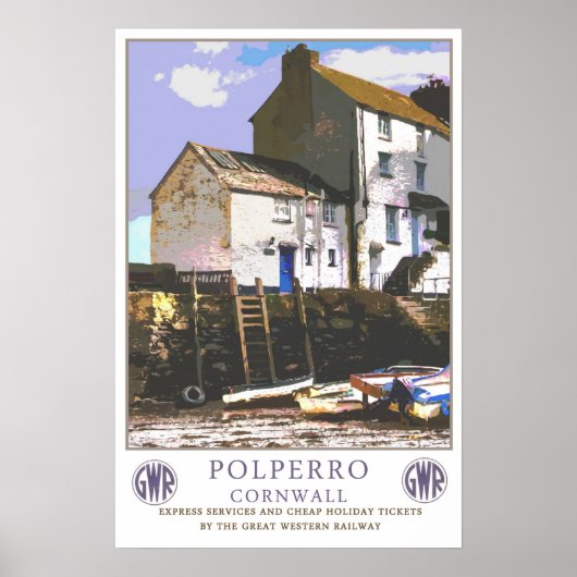 Vintage reis, Polperro. Poster (Voorkant)