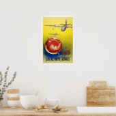 Vintage-reis, Quantas-Empire Airways Poster (Keuken)