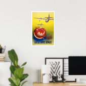 Vintage-reis, Quantas-Empire Airways Poster (Thuiskantoor)