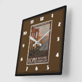 vintage+reis+reclame vierkante klok (Hoek)