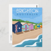 vintage reis retro Brighton Australië australie Briefkaart (Voorkant / Achterkant)