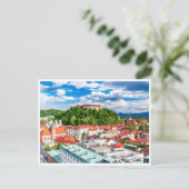 vintage reis retro Ljubljana Slovenië Slovénie Briefkaart (Staand voorkant)