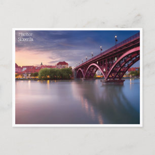 vintage reis retro Maribor Slovenië Slovénie Briefkaart