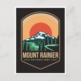 vintage reis retro Mount Rainier nationaal park Briefkaart