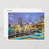 vintage reis retro Perth Australië Greater Perth Briefkaart (Voorkant / Achterkant)