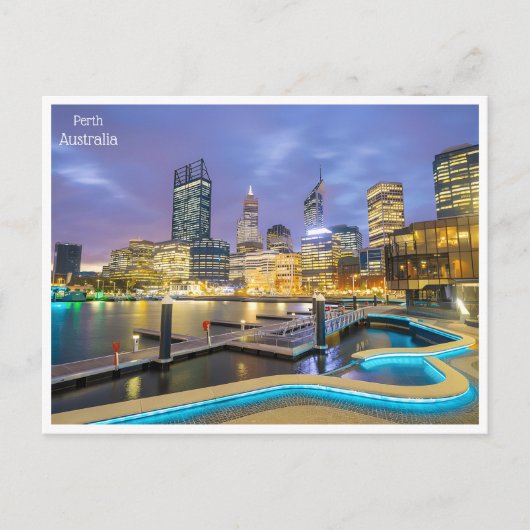 vintage reis retro Perth Australië Greater Perth Briefkaart (Voorkant)