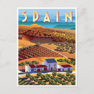 Vintage reis retro Spanje toerisme Espana Briefkaart