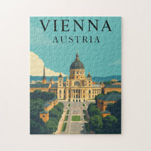 Vintage Reis Scene-puzzel van Wenen, Oostenrijk Legpuzzel