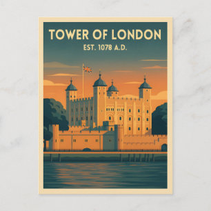 Vintage Reis Tower Of London VK Retro Scenisch Briefkaart