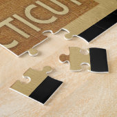 Vintage-reis van Connecticut Lighthouse Legpuzzel (Zijkant)