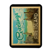 Vintage-reis van Fire Island Magnet Beach Magneet (Verticaal)