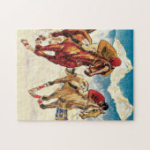 Vintage-reis Zwitserland Horse Races Legpuzzel (Horizontaal)