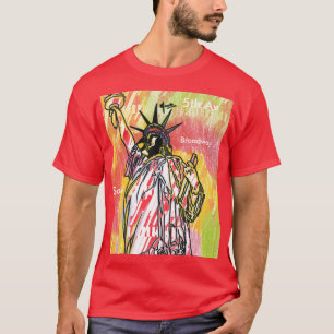 Vintage reisbeeld poster van vrijheid NYC Shirt