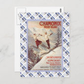 Vintage reisbureau poster, Chamonix, Mont Blanc Briefkaart (Voorkant / Achterkant)